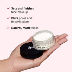 IT Cosmetics Bye Bye Pores skin smoothing closeup highlights reduced visibility of wrinkles