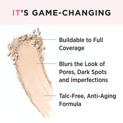 IT Cosmetics CC+ Airbrush Powder on Heavenly Luxe Brush for buildable coverage.