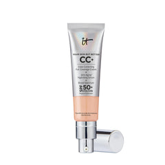 IT Cosmetics CC+ Cream Light Cool bottle front for natural full coverage with SPF 50+ protection.