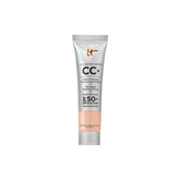 IT Cosmetics CC+ Cream Travel bottle closeup showing premium packaging and long-lasting coverage potential