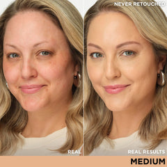 IT Cosmetics CC+ Cream Travel swatch on skin demonstrates color correction and natural coverage.