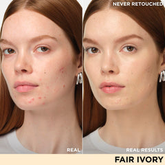 IT Cosmetics CC+ Nude Glow SPF 40 application swatch on skin for natural coverage