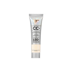IT Cosmetics CC+ Cream Travel Fair Ivory packaging demonstrates compact on-the-go SPF 50+ protection.