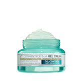 IT Cosmetics Confidence in a Gel Cream Oil Control bottle pour demonstrates oil control in action