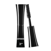 IT Cosmetics Superhero Mascara Travel packaging showcases compact on-the-go design for extra lift.