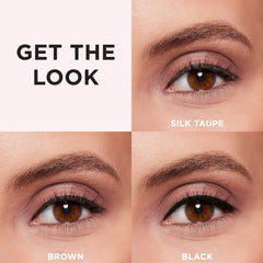 IT Cosmetics Superhero No-Tug brown eyeliner application on lash line demonstrates smudge-resistant look.