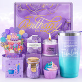 ITABLETAS birthday gift basket display highlights a spa set for pampering and celebration.