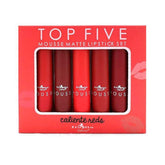 Italia Deluxe Stiletto mousse matte lipstick close-up for bold color with long-lasting wear.