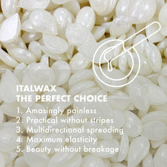 Italwax Crystal Wax semi-creamy texture enables precise facial application.