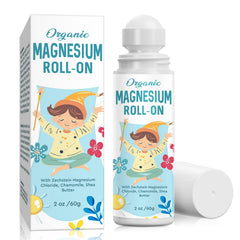 ITECFREELY magnesium lotion kids roll-on bottle demonstrates portable calm for bedtime.