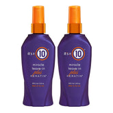 It's a 10 Haircare Miracle Leave-In Keratin Spray bottle-1 for detangling and heat protection.