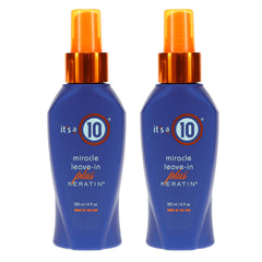 It's a 10 Haircare Miracle Leave-In Keratin Spray bottle for easy detangling and shine