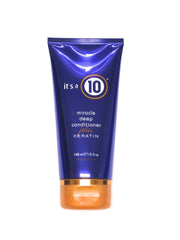 It's a 10 Haircare Miracle Deep Conditioner Plus Keratin 5 Oz bottle promotes smooth, hydrated hair.
