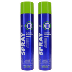 It's a 10 Haircare Miracle Finishing Spray bottle front for polished, frizz-free hair.