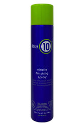 Its a 10 Haircare Miracle Finishing Spray bottle seals strands for a polished, brushable finish