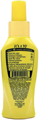 It's a 10 Miracle Leave-In for Blondes spray application helps detangle damp strands.