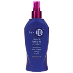 It's a 10 Haircare Miracle Leave-In bottle front for frizz control and shine.