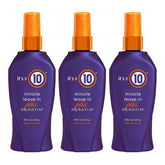 It's a 10 Haircare Miracle Leave-In Keratin spray bottle detangles and adds shine.