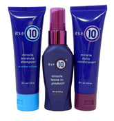 It's a 10 Miracle Originals Kit travel shampoo bottle for refreshed, manageable hair on the go.