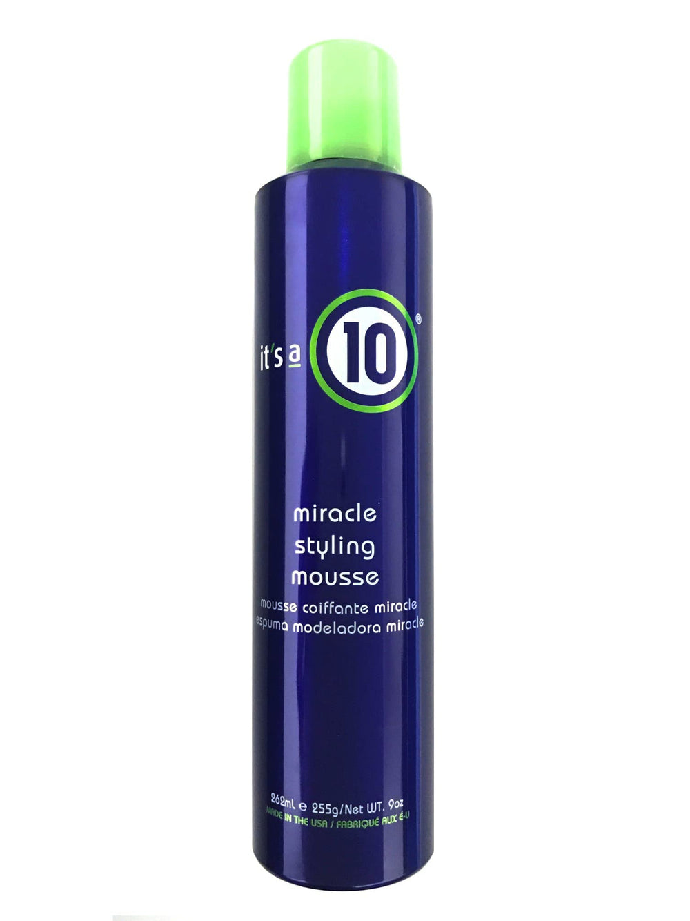 It's a 10 Haircare Miracle Styling Mousse bottle foaming action delivers lightweight lift.