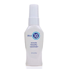 It's a 10 Miracle Blowdry Volumizer bottle shows lightweight body and detangling ease.