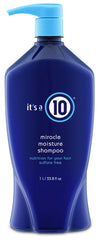 It's A 10 Miracle Moisture Conditioner bottle emphasizes moisture for damaged strands
