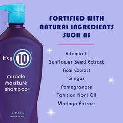 It's A 10 Miracle Moisture Shampoo lather reveals creamy texture for detangling ease.