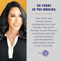 It's A 10 Miracle Styling Serum in hand demonstrates silky texture and easy application.