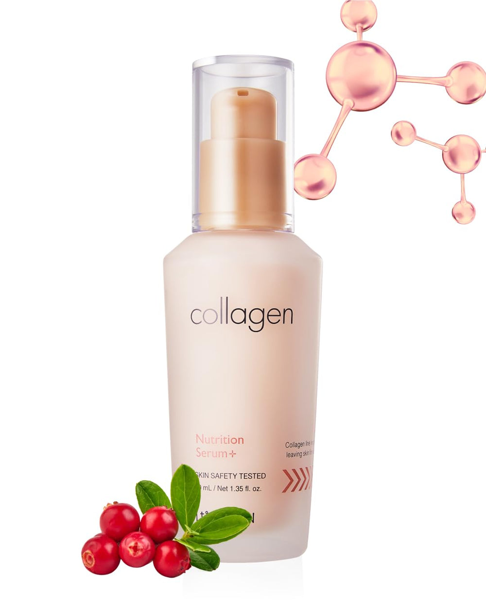 It'S SKIN collagen nutrition serum bottle closeup shows hydration for smoother skin