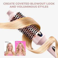 IUIBeauty Thermal Brush hair volume demo with lifted roots and added body