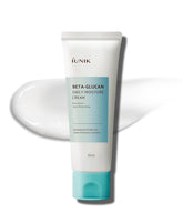 IUNIK Beta-Glucan Moisture Cream jar close-up shows lightweight hydration for dry skin.