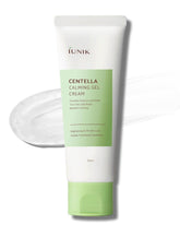 IUNIK Centella Calming Gel Cream bottle close-up showing soothing hydration.