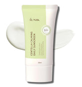 IUNIK Centella Calming Sunscreen packaging showing vegan daily protection