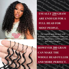 IVCoco deep wave crochet hair 18in 40 strands for natural volume
