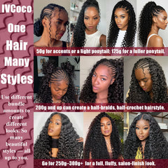 IVCoco invisible crochet hair extensions 18 inch for low-profile install