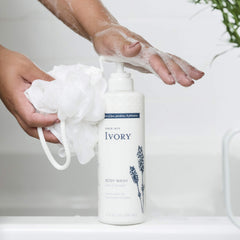 Ivory free-dyes label emphasizes clean ingredients and dermatologist-recommended moisture