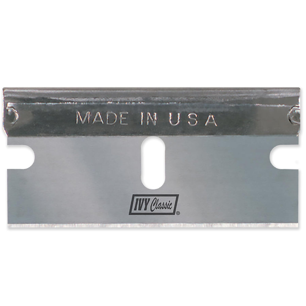 IVY Classic 11182 single-edge blade closeup highlights a sharp edge for clean cuts.