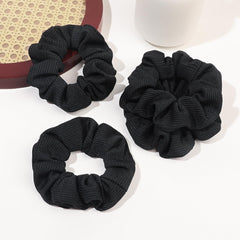 Ivyu Hair Scrunchies worn-ponytail demonstrates crease-free styling.
