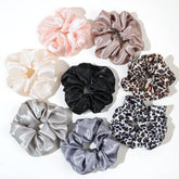 Ivyu satin scrunchies eight-pack: big, soft hold for secure day-long styles.
