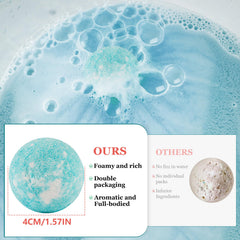 IvyWorkshop bath bombs fizz and release colorful bubbles across the water surface