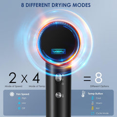 IWAANYI cycle mode warm-cool setting demonstrated for precise finishing.