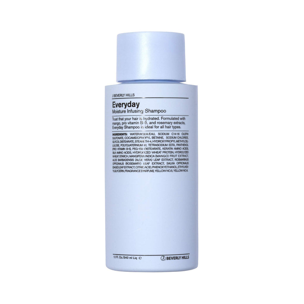 J Beverly Hills Blue Everyday Moisturizing Shampoo bottle for daily hydrating cleanse