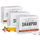 J.R.LIGGETT'S coconut-argan-olive-oil shampoo bar for natural shine and gentle cleansing.