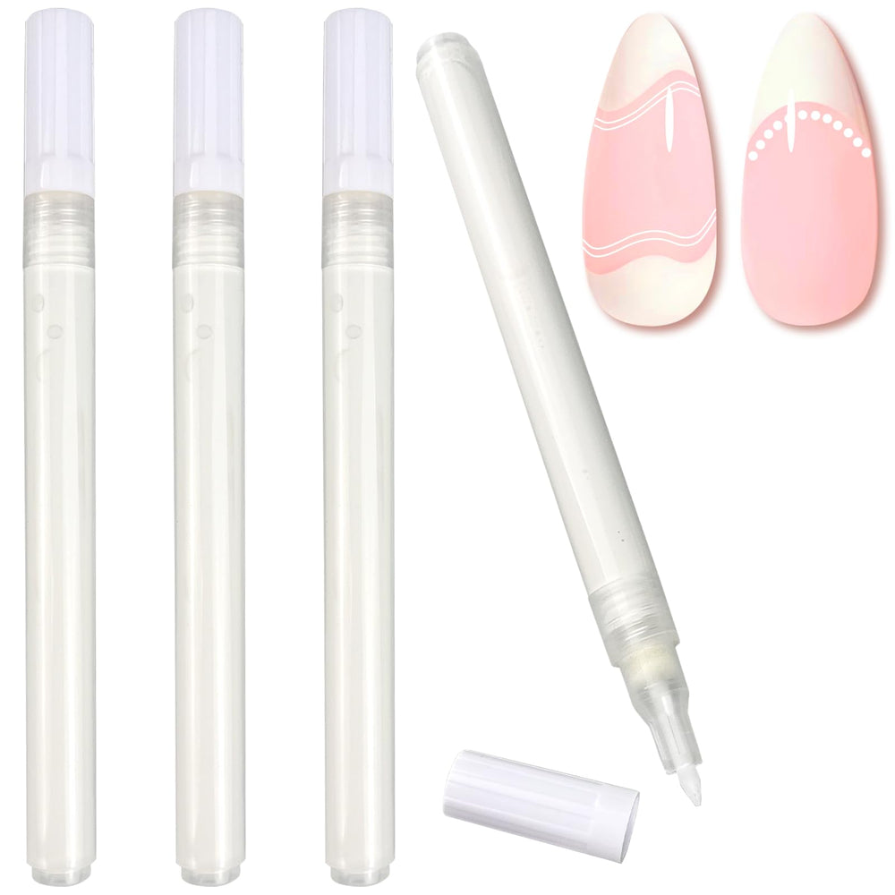 Jaasuee 4-pack French manicure pen cap for precise white-tip application on nails.