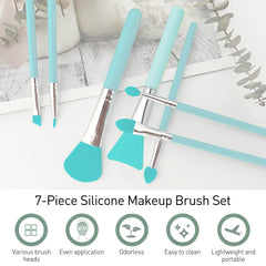 Jaasuee kit 7 piezas de brochas, herramientas versátiles para maquillaje y manualidades.