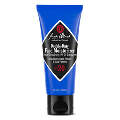 Jack Black Double Duty Face Moisturizer SPF 20 bottle offers lightweight daily sun protection and hydration.