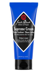 Jack Black Supreme Cream Triple Cushion Lather tube front view for smooth prep