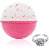 Jackpot Candles bath bomb ring-inside reveals jewelry surprise for gifting.
