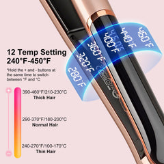 JAETON flat iron 14-level temperature settings customize for fragile or thick hair types.