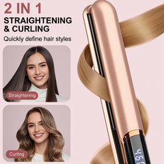 JAETON flat iron tourmaline ceramic coating promotes anti-frizz shine and smoother strands.